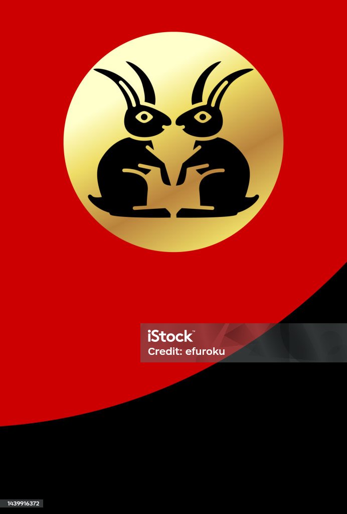 Japanese Kamon Rabbit Rabbit Of Kamon Vector Illustration Stock Illustration - Download Image ...