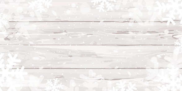 Paper snowflakes over wood background, christmas illustration
