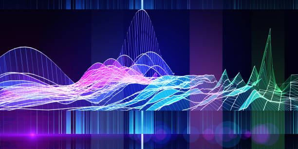 istock Abstract  background polygonal grid with lines on dark. Presentation concept of color algorithms grid. Banner for business, science and technology. Big Data. 1439929934