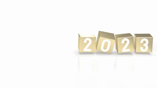istock The 2023 gold cube for holiday or new year concept 3d rendering 1439935714