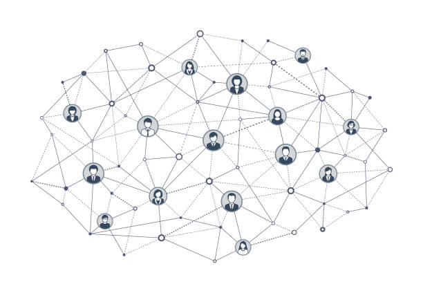 Abstract computer network Vector illustration of abstract computer network node 1 stock illustrations