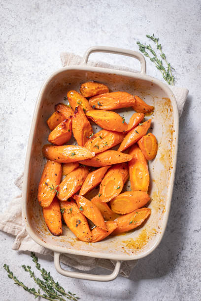 istock Honey coasted and glazed roasted carrots 1439946239