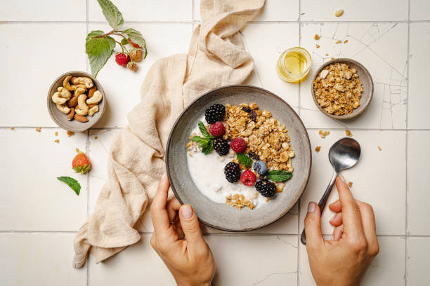 istock Bowl of homemade granola 1439949362