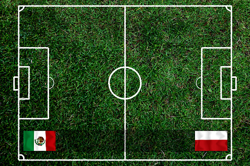 Football Cup competition between the national Mexico and national poland.