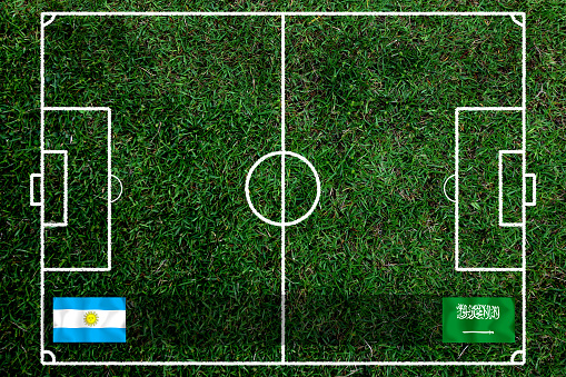 Football Cup competition between the national Argentine and national Saudi Arabia.