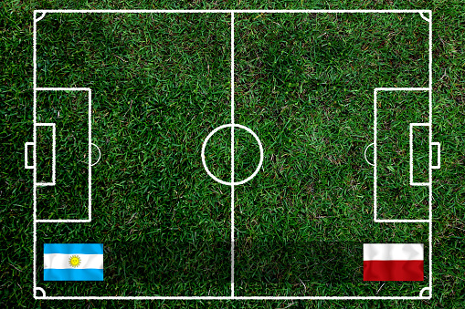Football Cup competition between the national Argentine and national Poland.