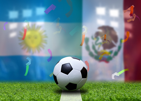 Football Cup competition between the national Argentine and national Mexico.