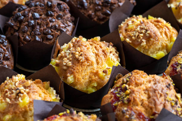 istock Chocolate and hazelnut muffins. American cuisine delicacies. close up 1439957366