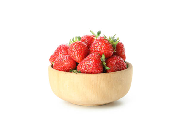istock Fresh tasty strawberry isolated on white background 1439963477