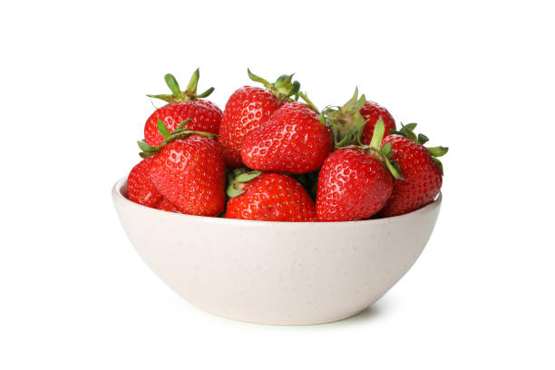 istock Fresh tasty strawberry isolated on white background 1439964391