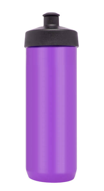 istock Bicycle water bottle in purple color 1439965454