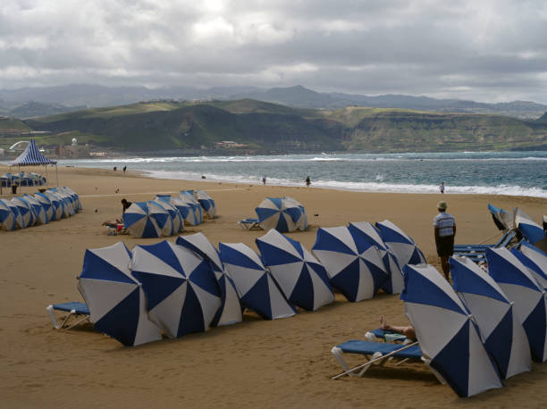 the beach at Gran Canaria in Spain stock photo