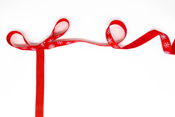 Directly Above Shot Of Ribbon On Orange Background