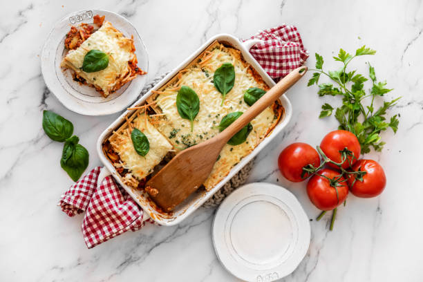 Lasagna stock photo