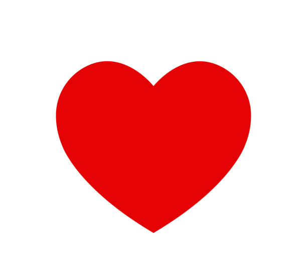 stockillustraties, clipart, cartoons en iconen met red heart flat icon, the symbol of love, vector illustration - vectorafbeelding