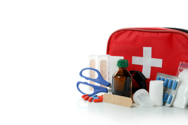 istock First aid medical kit isolated on white background 1439975230