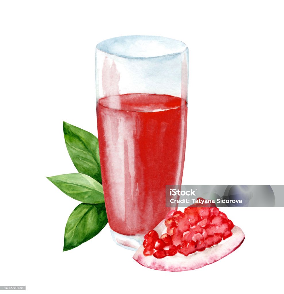 Ly Nước Ép Lựu Trên Nền Trắng Bị Cô Lập Hình minh họa Sẵn có - Tải ...
