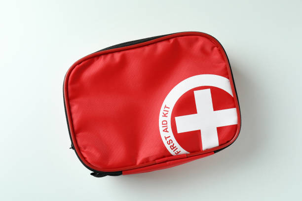 istock First aid medical kit on white background 1439975851