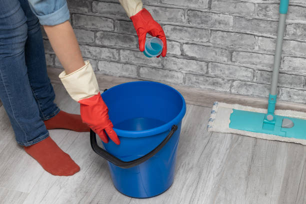 istock the cleaner adds detergent to the water. 1439978189