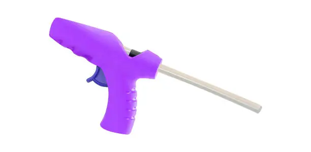 Electric hot glue gun isolated