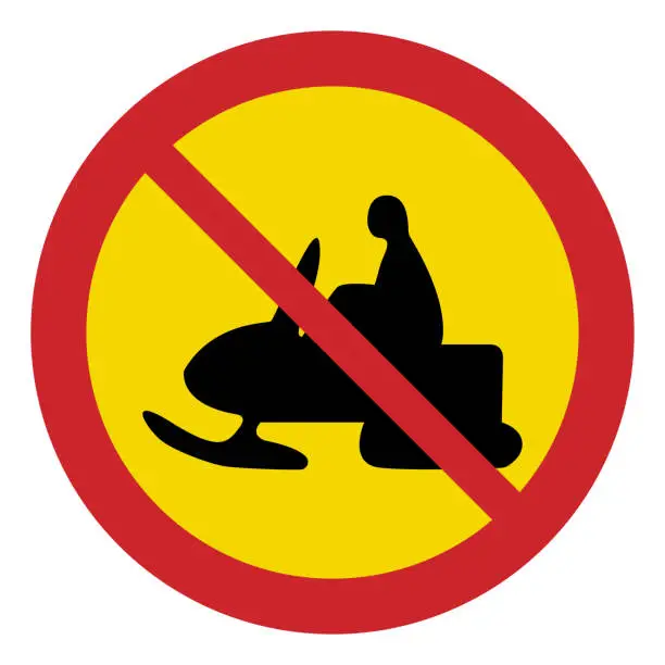 Vector illustration of Prohibited road signs. Off-road vehicles prohibited. Traffic signs.