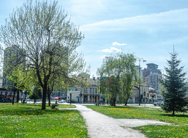 istock Empty streets of Sarajevo during Covid crisis 1439982342