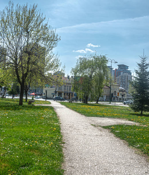 istock Empty streets of Sarajevo during Covid crisis 1439982346