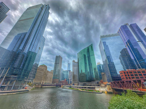 Edificios de Chicago en gran angular