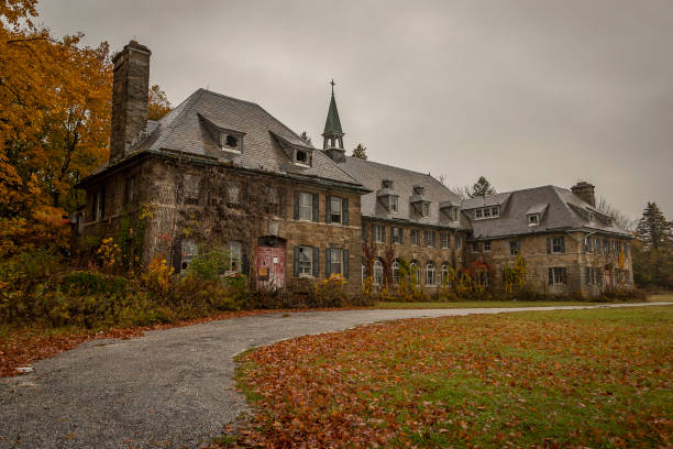 istock Abandoned abbey in autumn 1439983022