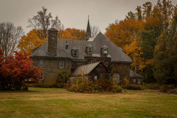 istock Abandoned abbey in autumn 1439983027