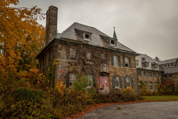 istock Abandoned abbey in autumn 1439983080
