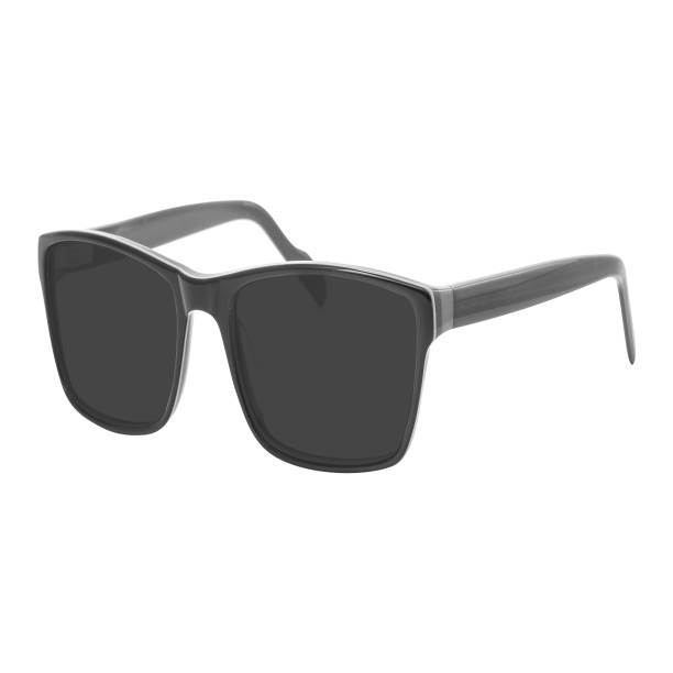 Black sunglasses isolated on white background stock photo