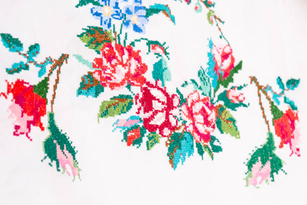 Ukrainian folk embroidery, handmade