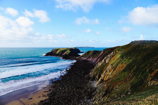 Coastal cliffs in Pembrokeshire, Wales
