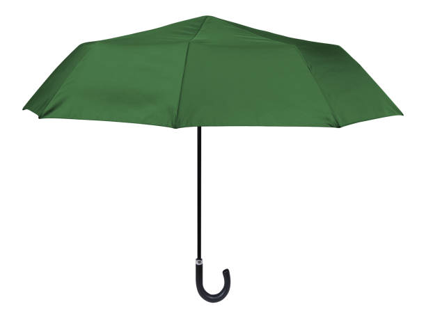 istock Classic Green Umbrella Isolated on White 1439987437