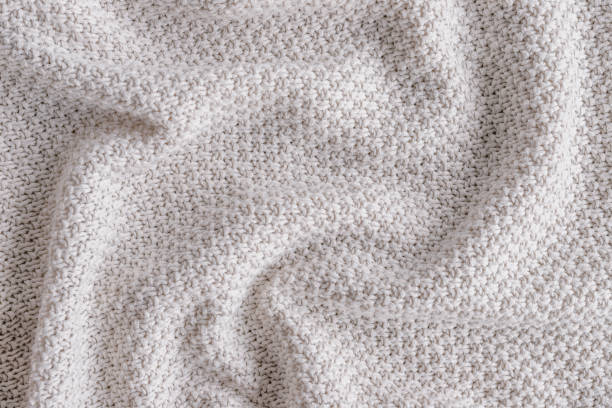 istock Knit textured background in cream colour 1439987574