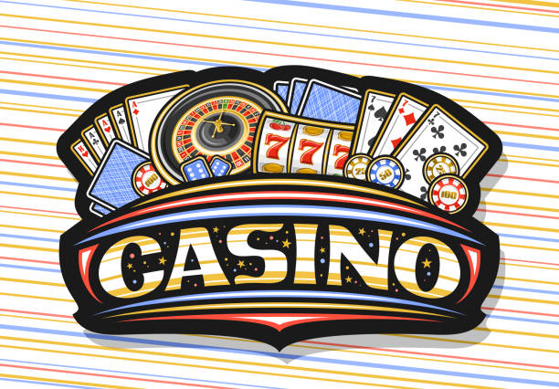 illustrazioni stock, clip art, cartoni animati e icone di tendenza di logo vettoriale per casino - 6726