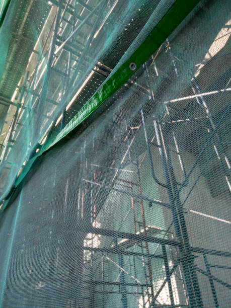 istock Protective net is covering around the monorail station under construction. 1440000509
