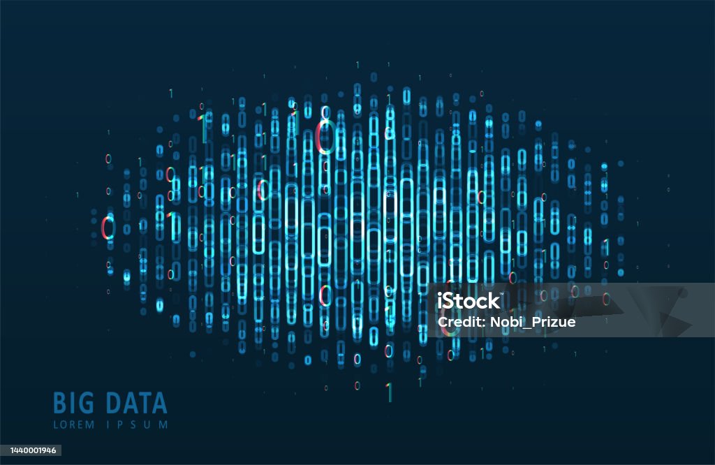 Digital Data Code Example Stream Of Encoded Data Abstract Digital Code Visualization Stock ...