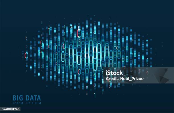 Simple Digital Code Image Stream Of Encoded Data Abstract Digital Code Visualization Stock ...