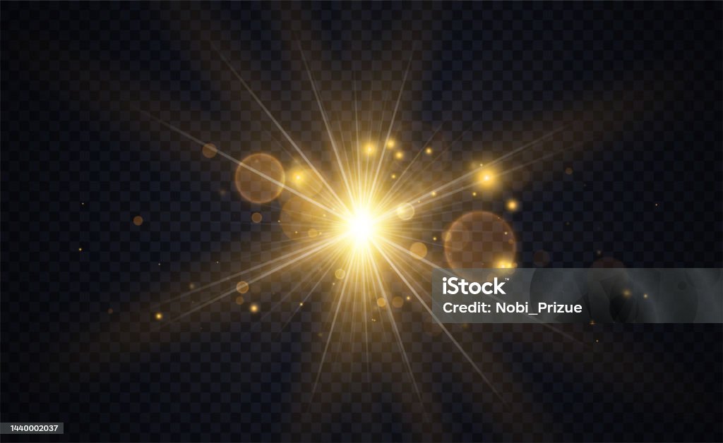Golden Led Effect Golden Glowing Lights Effects Abstract Magic Illustration Stock ...