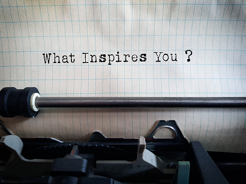 What Inspires You? Typewriter concept