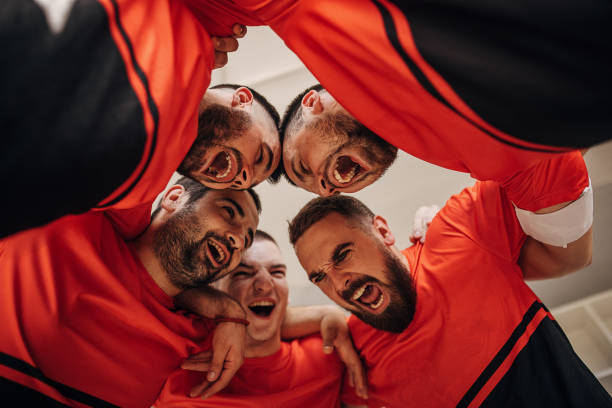 Soccer team before the game