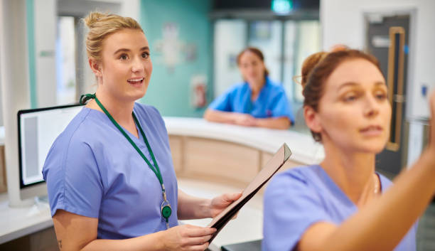 istock student nurse in the nurse's station 1440008326