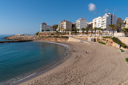 L'Ametlla de Mar beach Platja de L`Alguer north of town Catalonia Spain Costa Dorada