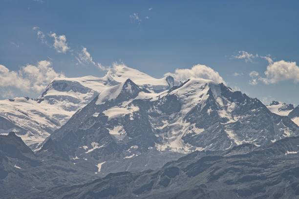 istock View of the snow-covered mountaintop under the blue sky 1440012036