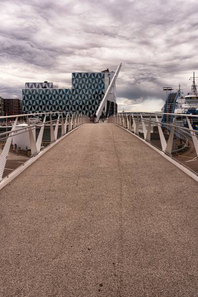 istock Shipyard pedestrian and bicycle bridge between Helsingborg C and Oceanhamnen 1440013627