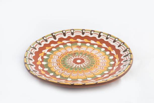 istock High angle shot of a ceramic plate with beautiful patterns isolated on a white background 1440014512