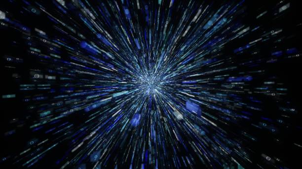 istock Abstract flight in Stars Travel, Hyperspace jump, background 3D rendering 1440016872