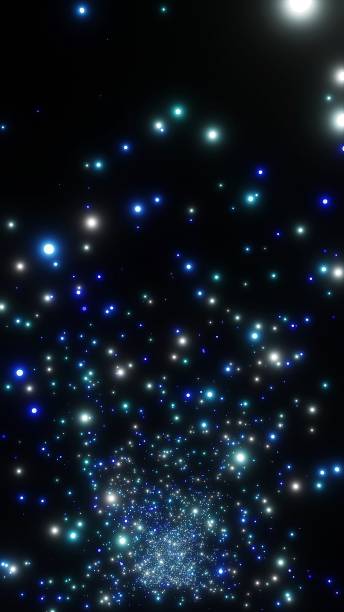 istock Abstract flight in Stars Travel, Hyperspace jump, vertical background 3D rendering 1440016873